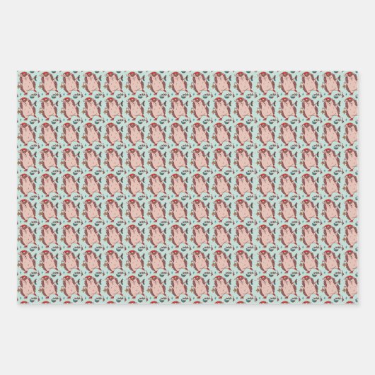 kerstegel inpakpapier vel (Voorkant)