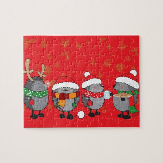 kerstegel legpuzzel (Horizontaal)