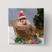 kerstegel vierkante button 5,1 cm (Voorkant)