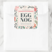 KerstEggnog Square Sticker (Tas)