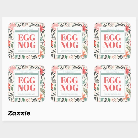 Kersteieren Vierkante Sticker (Vel)