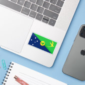 Kersteiland, Australisch Gemenebest Sticker (Laptop met iPhone)