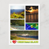 Kersteiland - Ik hou van - Briefkaart (Voorkant)