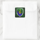 Kersteiland Mettalic Emblem Vierkante Sticker (Tas)