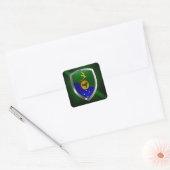 Kersteiland Mettalic Emblem Vierkante Sticker (Envelop)