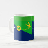 Kersteiland Vlag Keramische Koffie Mok (Voorkant links)