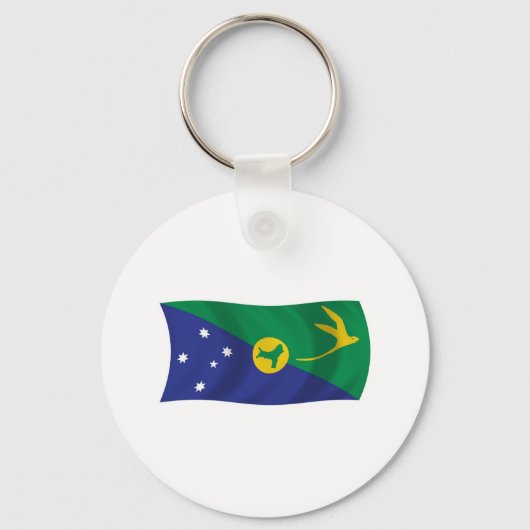 Kersteiland Vlag Sleutelhanger (Voorkant)