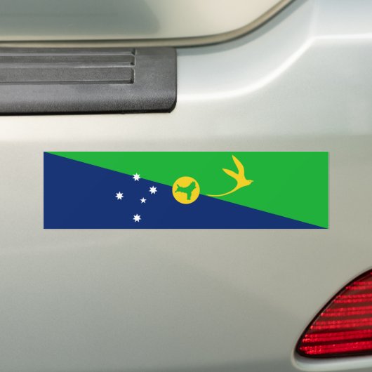 Kersteilandvlag Bumpersticker (Op auto)