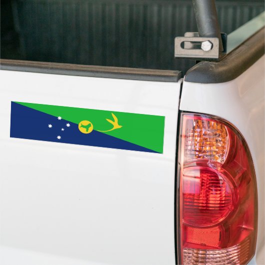 Kersteilandvlag Bumpersticker (Op Truck)
