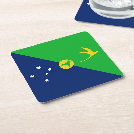 Kersteilandvlag Kartonnen Onderzetters (Schuin)