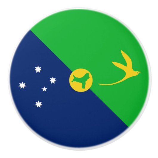 Kersteilandvlag Keramische Knop (Voorkant)