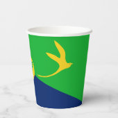 Kersteilandvlag Papieren Bekers (Achterkant)