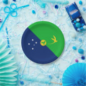 Kersteilandvlag Papieren Bordje (Feest)