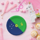 Kersteilandvlag Papieren Bordje (Feest)