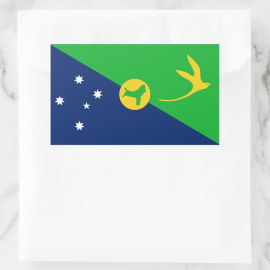 Kersteilandvlag Rechthoekige Sticker (Tas)