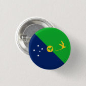 Kersteilandvlag Ronde Button 3,2 Cm (Voorkant /achterkant)