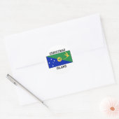 Kersteilandvlag Ronde Sticker (Envelop)