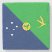 Kersteilandvlag Stenen Onderzetter (Voorkant)