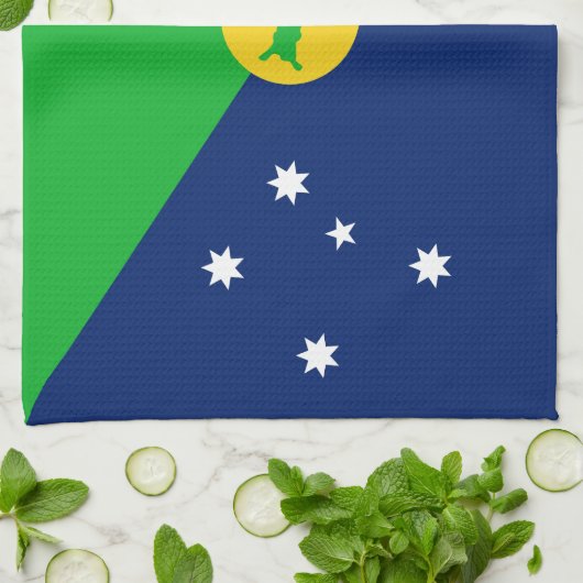 Kersteilandvlag Theedoek (Gevouwen)