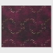 Kerstelegant luxe gouden sterren patroon cadeaupapier (Vlak)