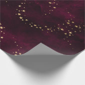 Kerstelegant luxe gouden sterren patroon cadeaupapier (Hoek)