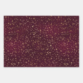 Kerstelegant luxe gouden sterren patroon inpakpapier vel (Voorkant 3)