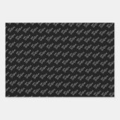 Kerstelegant zwart-wit inpakpapier vel (Voorkant)