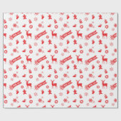 kerstelementen cadeaupapier (Vlak)