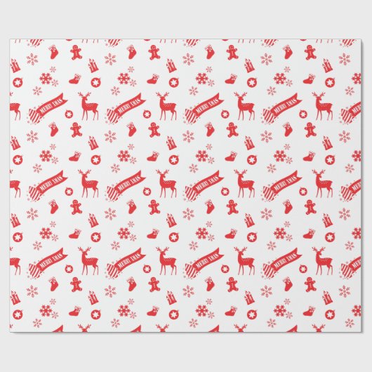 kerstelementen cadeaupapier (Vlak)