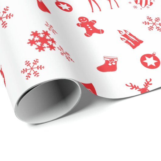 kerstelementen cadeaupapier (Rol Hoek)