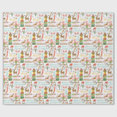 kerstelementen en typografie cadeaupapier (Vlak)