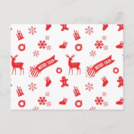 kerstelementen feestdagenkaart (Voorkant)