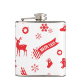 kerstelementen heupfles (Voorkant)