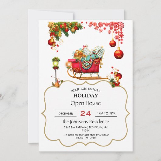 kerstelementen kaart (Voorkant)