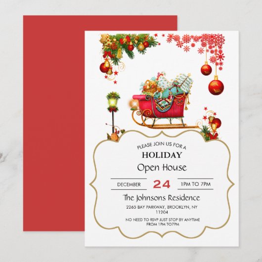 kerstelementen kaart (Voorkant / Achterkant)