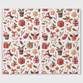 Kerstelementen | Kerstcadeaus Cadeaupapier (Vlak)