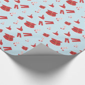 Kerstelementen — kerstpapier — Verpakkingspapier Cadeaupapier (Hoek)