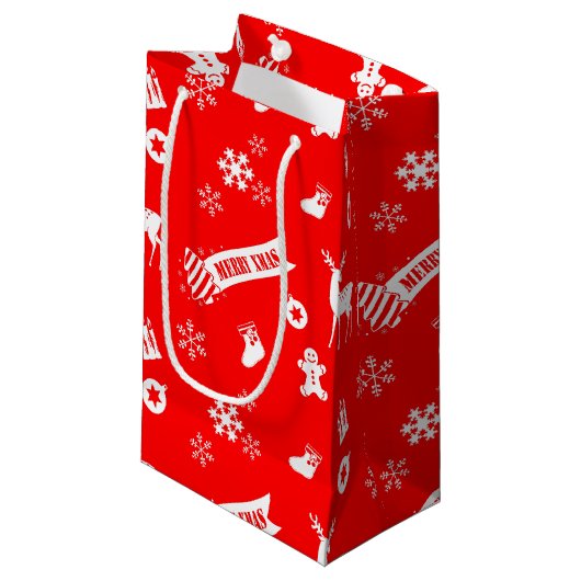 kerstelementen klein cadeauzakje (Voorkant Gekanteld)