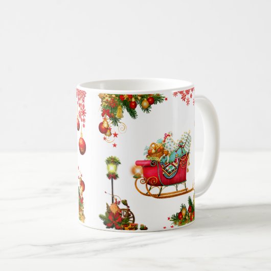 kerstelementen koffiemok (Voorkant rechts)