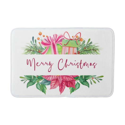 Kerstelementen Merry kerst Badmat (Voorkant)