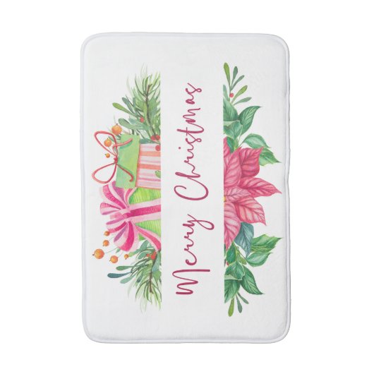 Kerstelementen Merry kerst Badmat (Voorkant Verticaal)