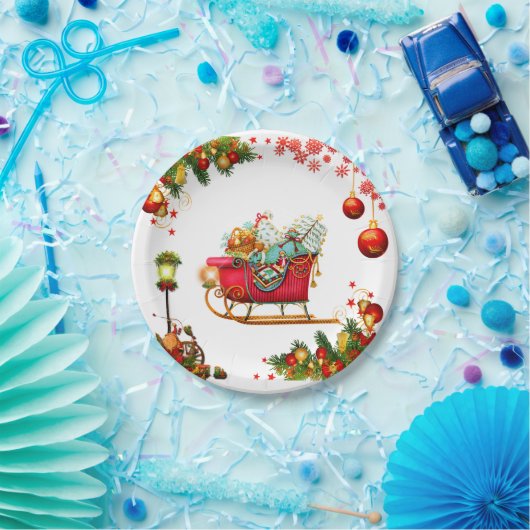 kerstelementen papieren bordje (Feest)