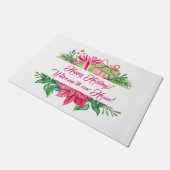 kerstelementen Prettige feestdagen Deurmat (Schuin)