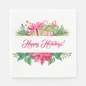 kerstelementen Prettige feestdagen Servet (Voorkant)