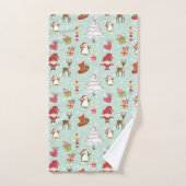 Kerstelementen rendierelven bad handdoek (Handdoek)