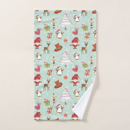 Kerstelementen rendierelven bad handdoek (Handdoek)