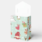 Kerstelementen rendierelven bedankdoosjes (Geopend)