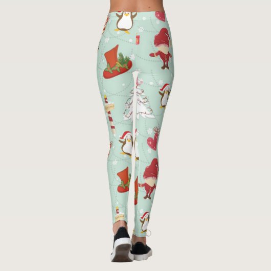 Kerstelementen rendierelven leggings (Achterkant)