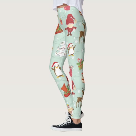 Kerstelementen rendierelven leggings (Links)