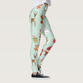 Kerstelementen rendierelven leggings